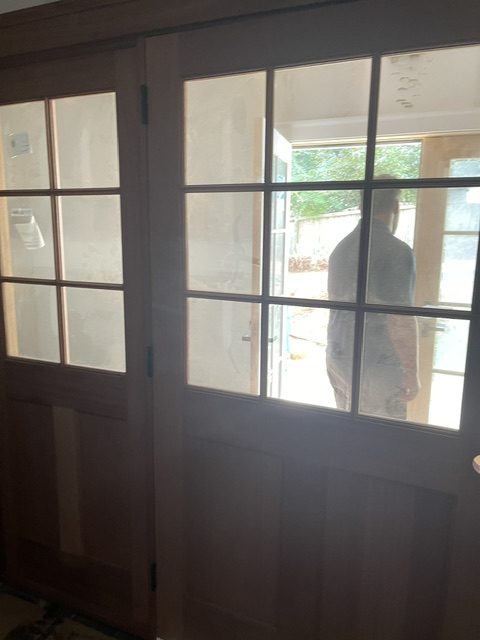 Floating walnut vanity in Buckhead GA — AAA Construction Services