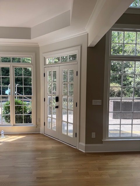 Sunroom repaint over hardwood in Roswell GA — AAA Construction Services